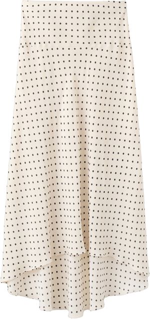 Long polka-dot skirt