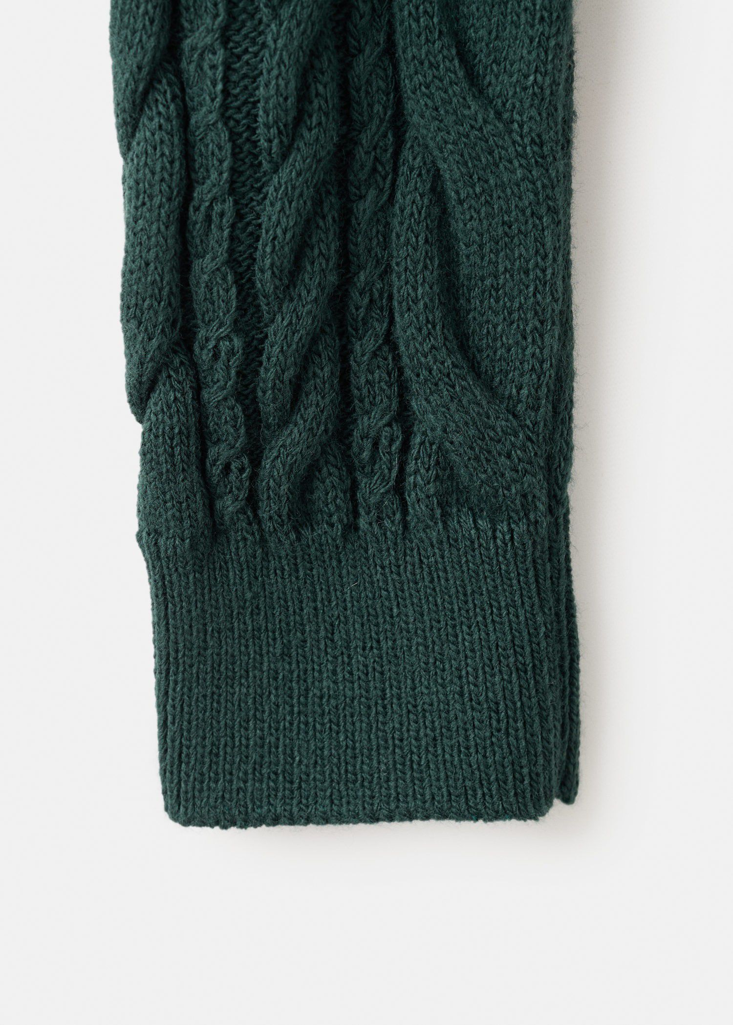 Braided sweater with perkins neck