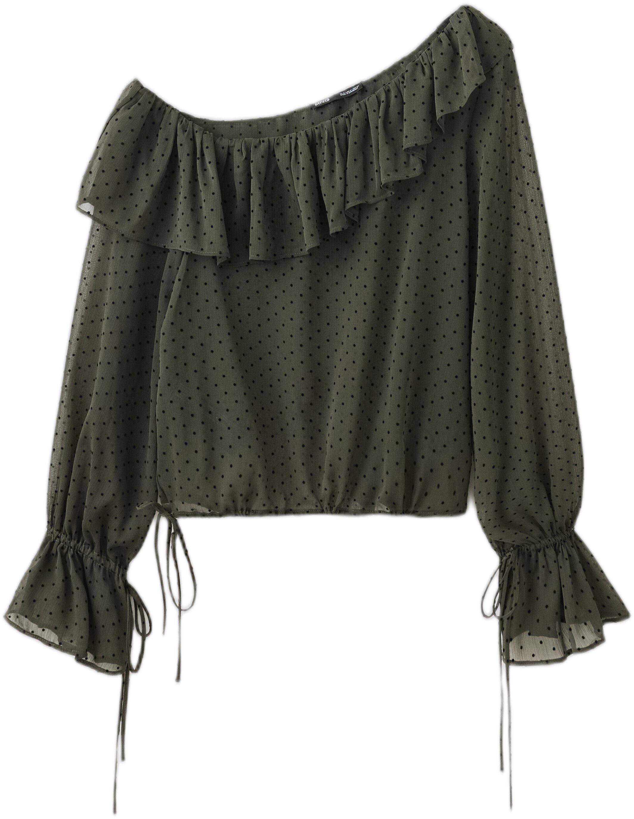 Plumeti blouse with an asymmetric n