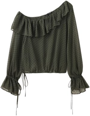 Plumeti blouse with an asymmetric n