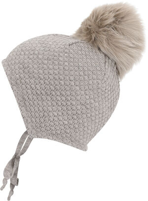 Chunky Oslo Baby hat w. real f