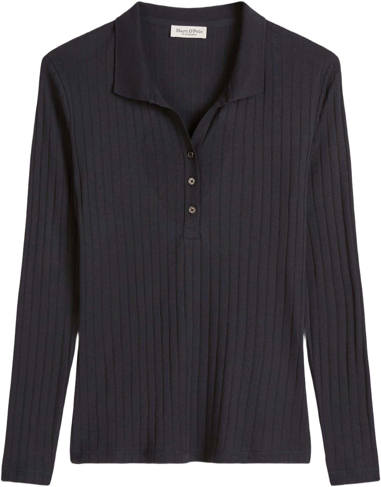 Jersey polo, long sleeve