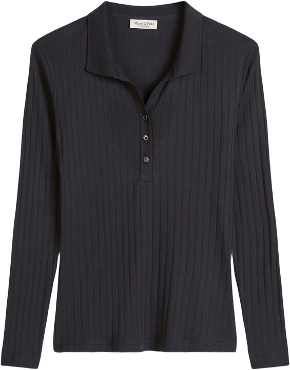Jersey polo, long sleeve