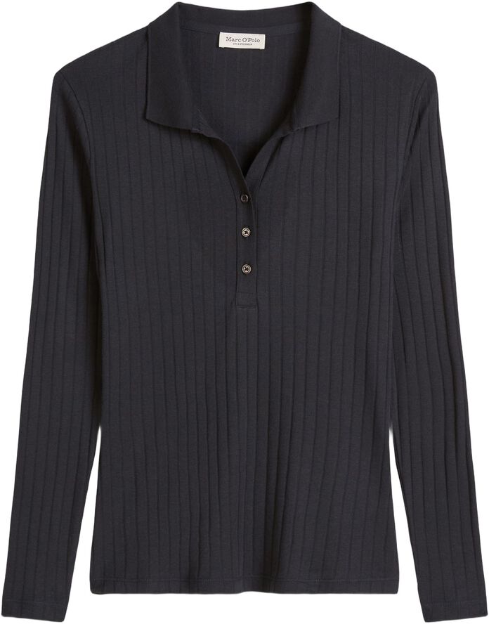 Jersey polo, long sleeve