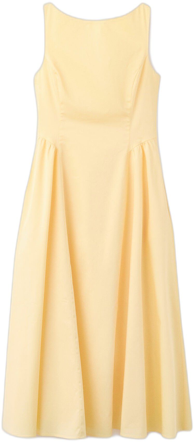 Boat-neck ruched dress
