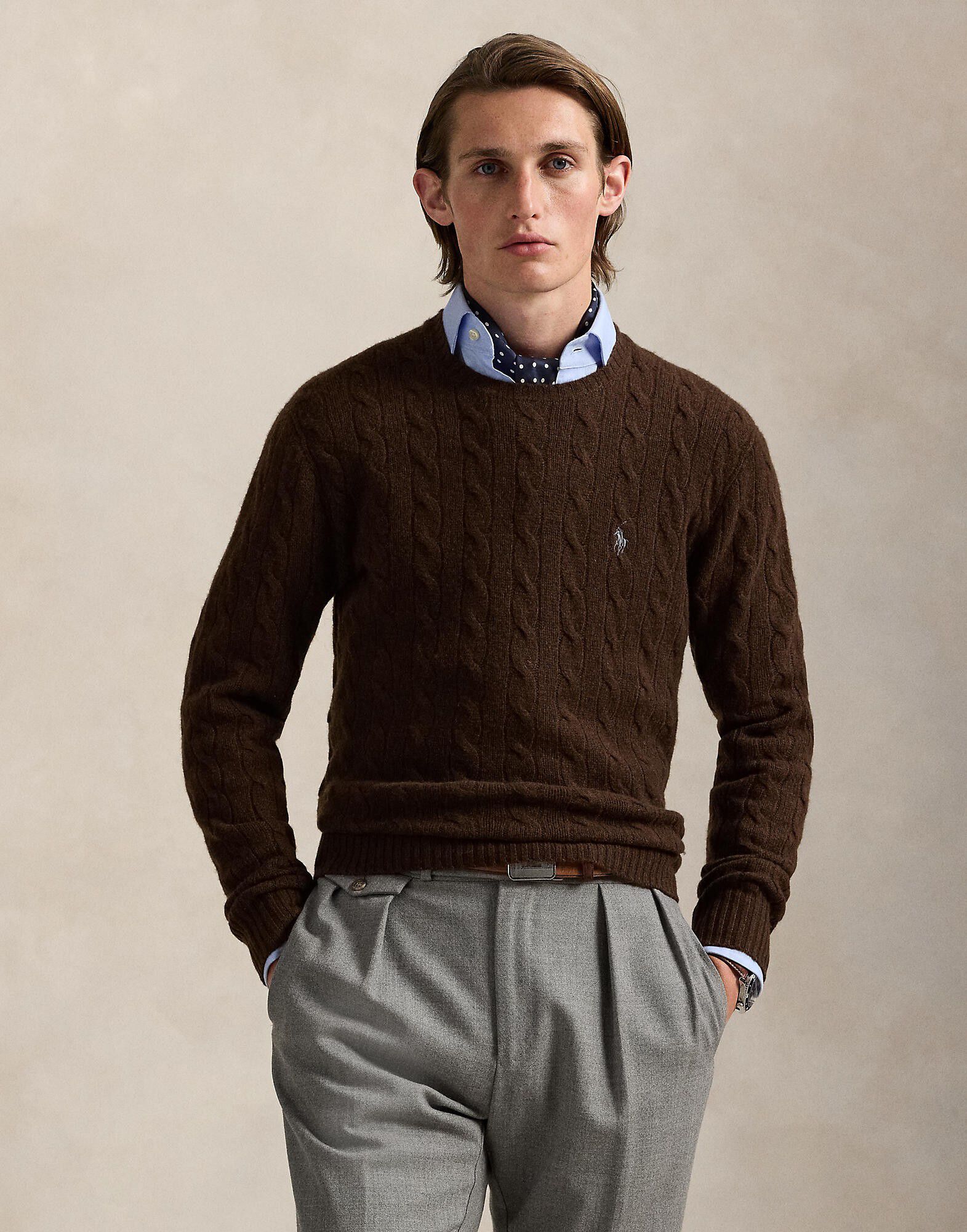 Cable-Knit Wool-Cashmere Sweater