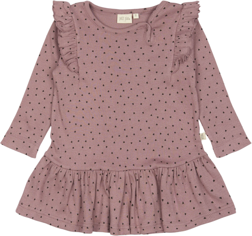 Dress L/S Frill Modal heart