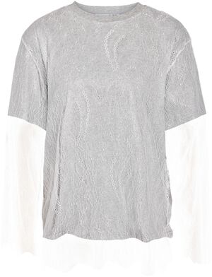 NMBIANKA L/S DOUBLE LAYER LACE TEE