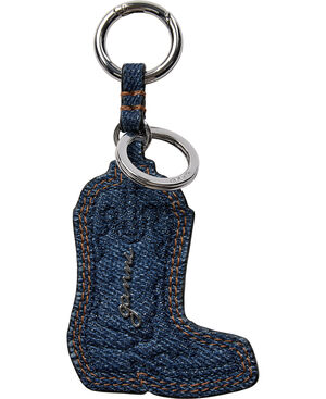 Western Boot Keyring Denim