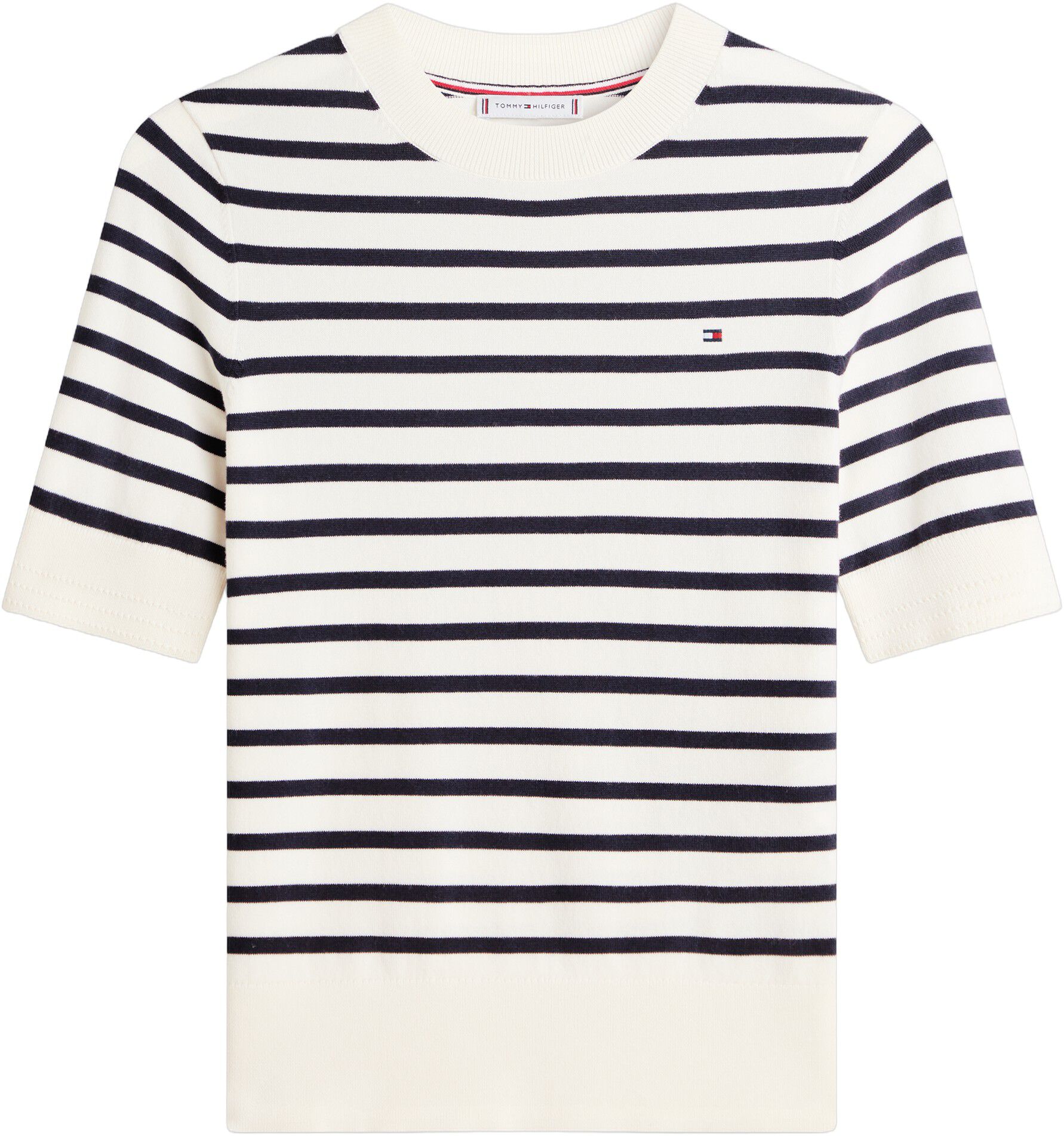 Fine Knit Jersey Short Sleeve Jumper