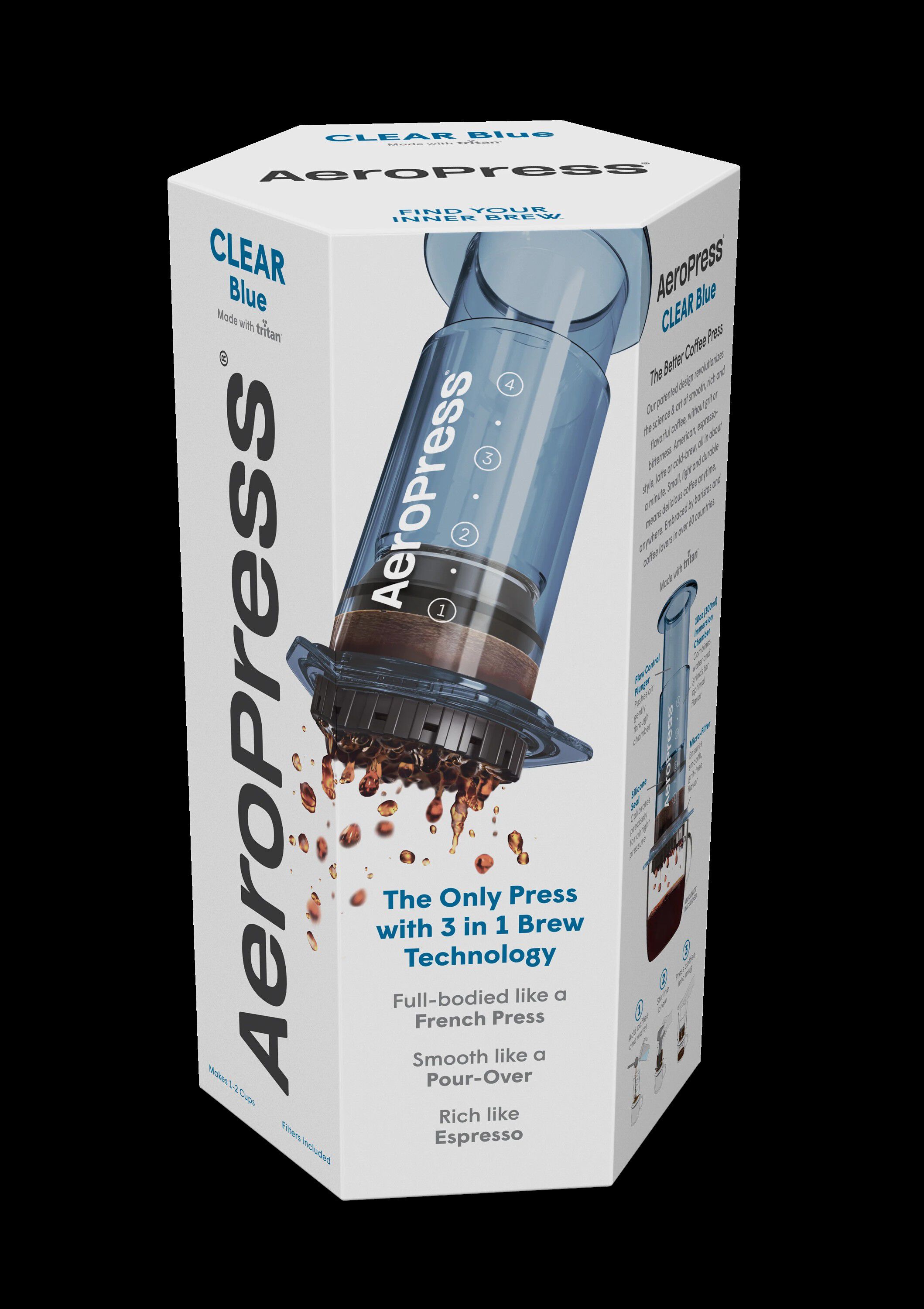 Aeropress Clear Colors Blue Coffee Press