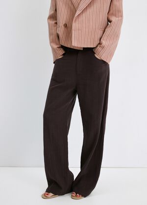 Balloon cotton trousers