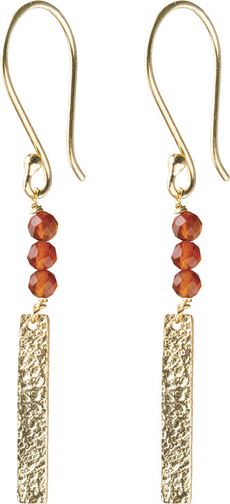 Bar Carnelian Earrings GP