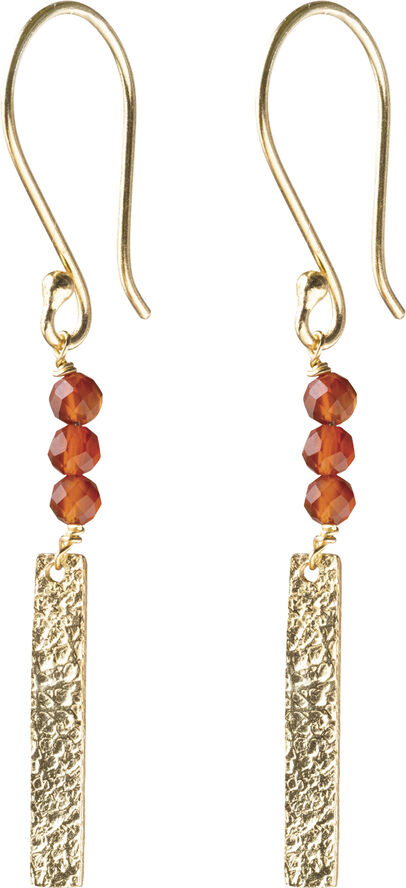 Bar Carnelian Earrings GP