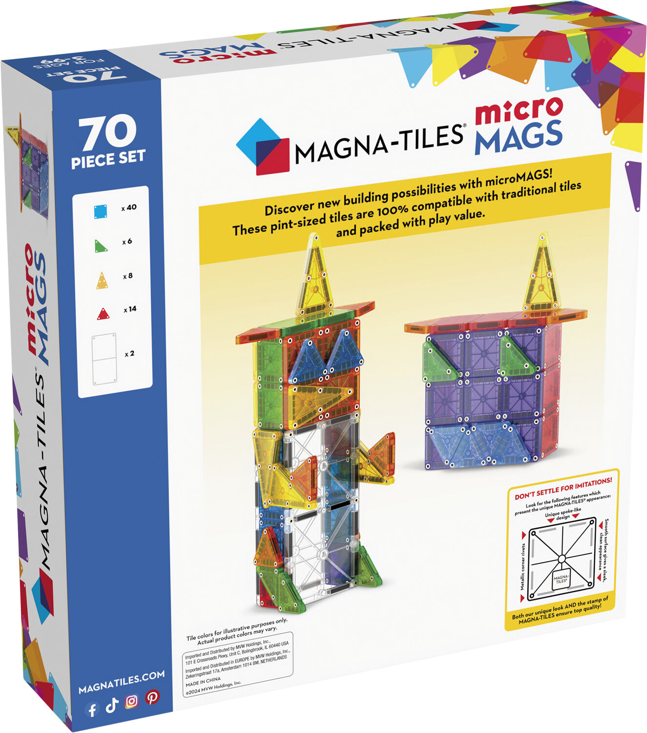 MAGNA-TILES microMAGS 70p