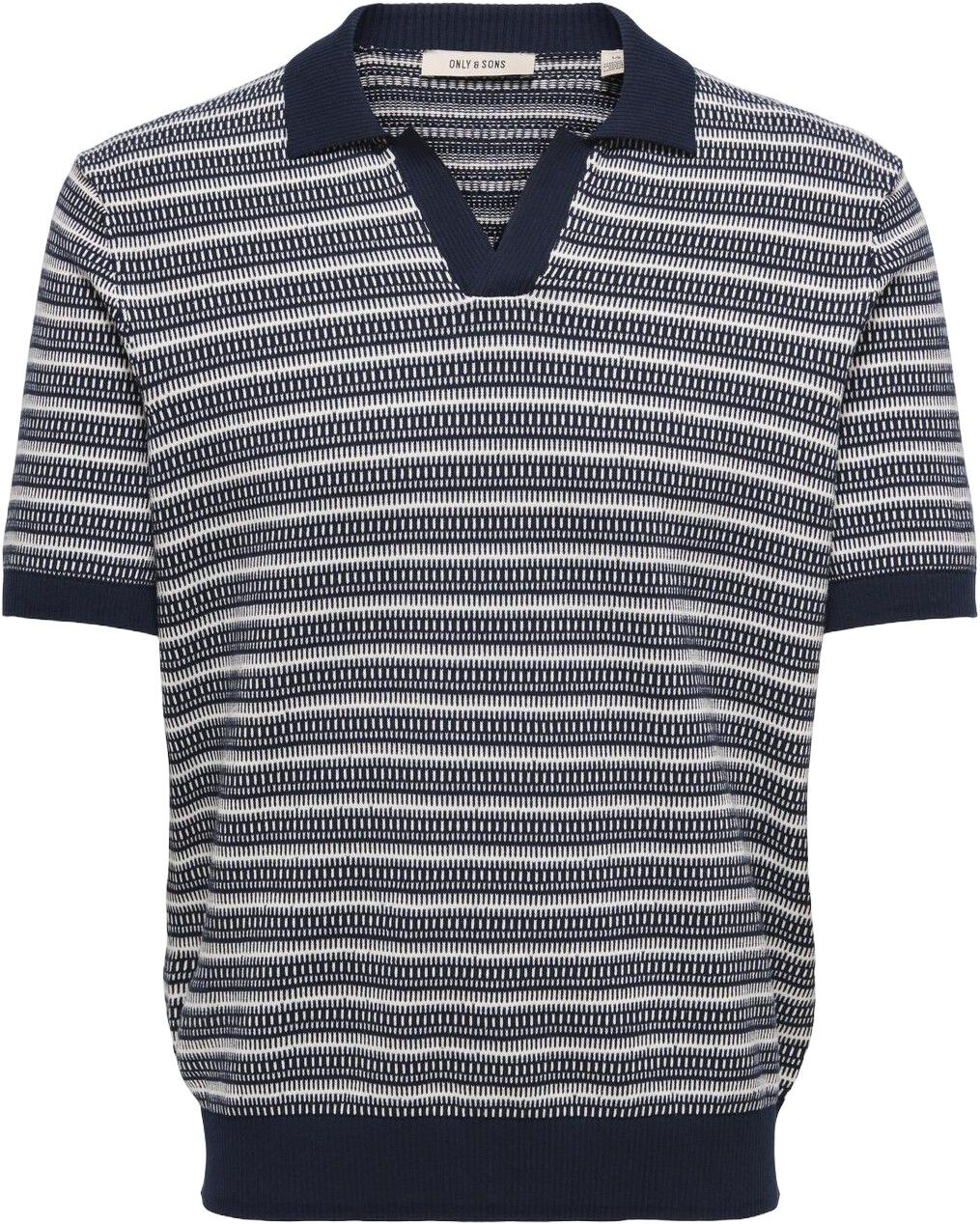 Onstilo Life Reg Ss Split Neck Knit Noos