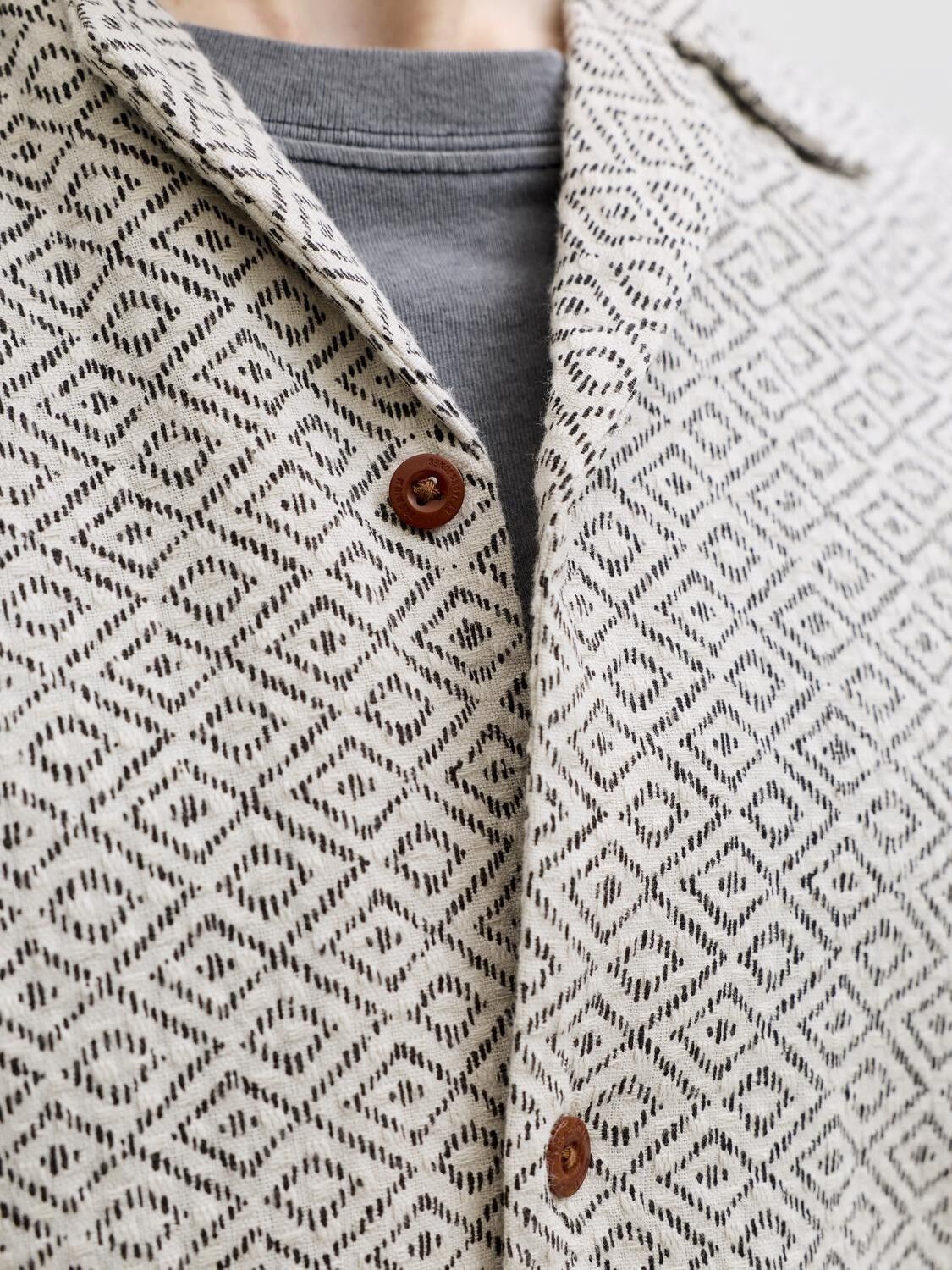 Jprbluwinson Print Dobby S/S Shirt Ln