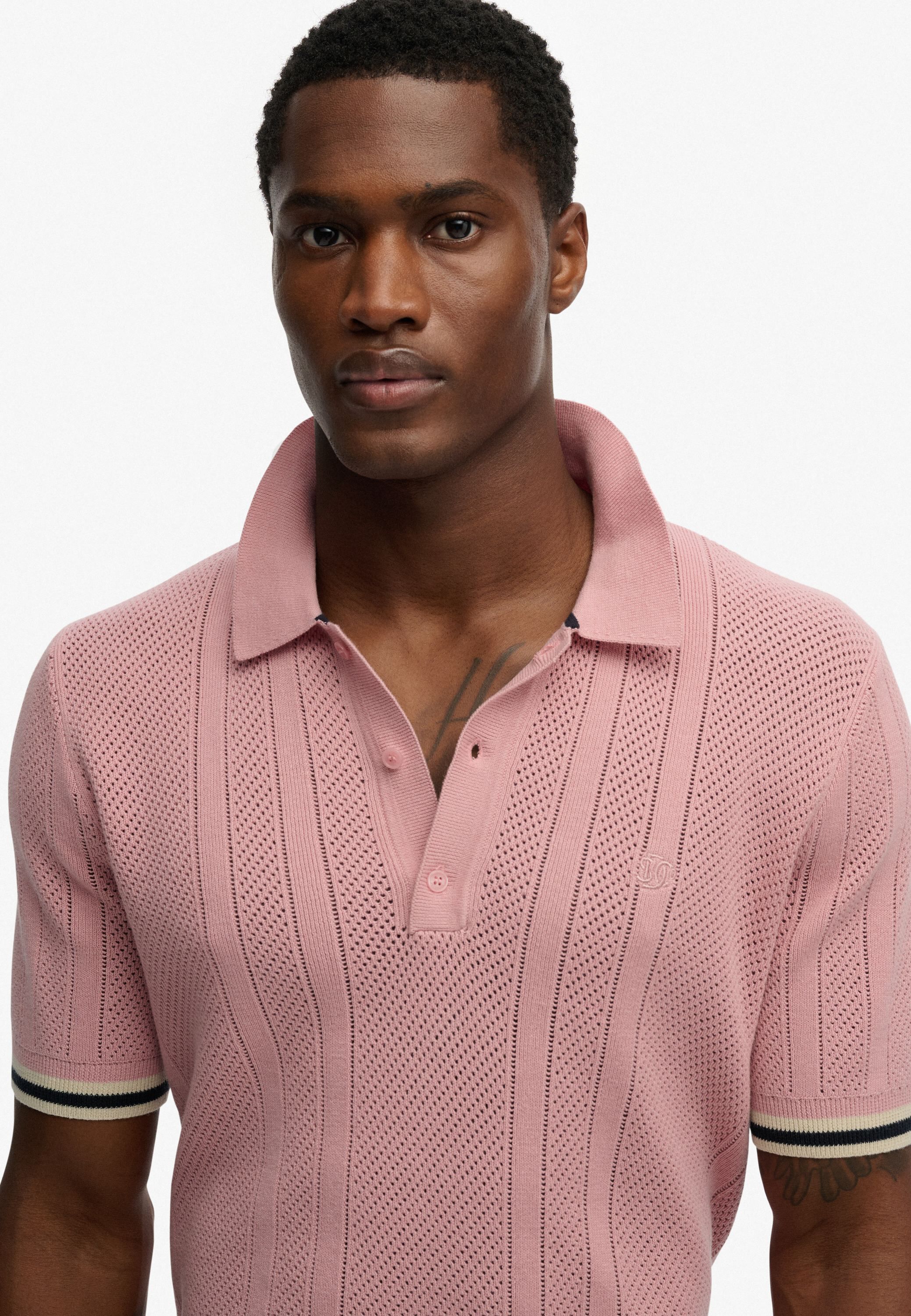 KNITTED TEXTURE S/S POLO