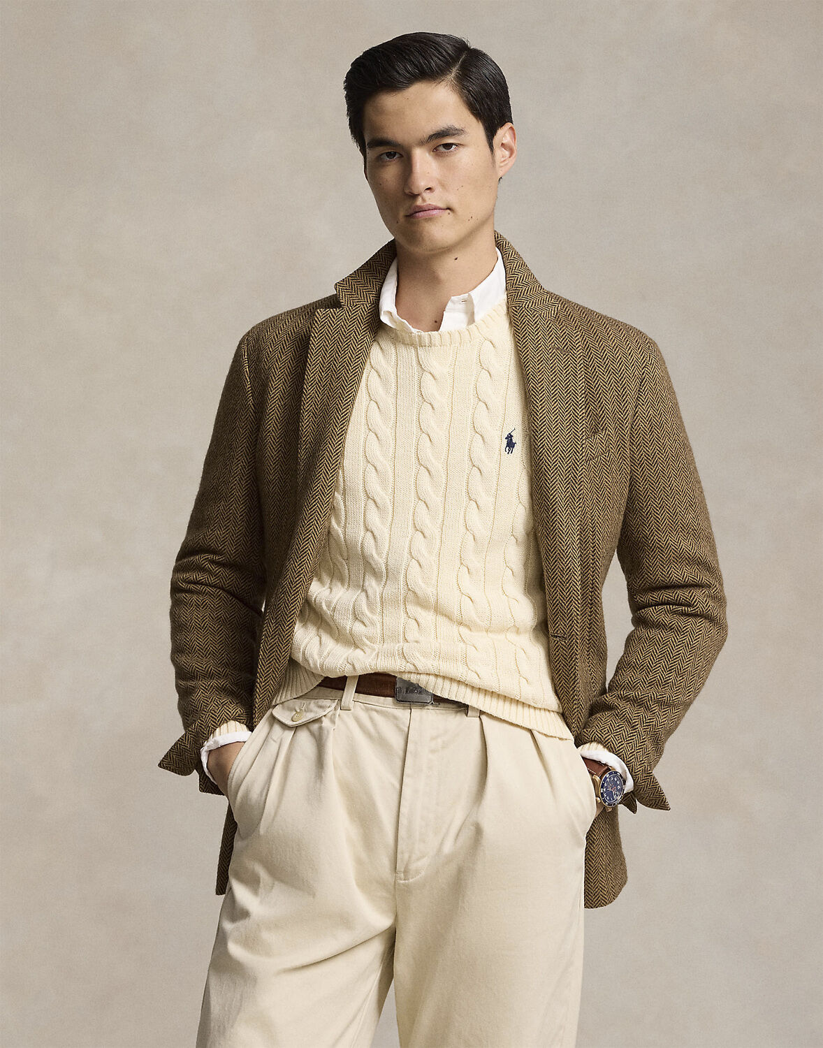 Cable-Knit Cotton Sweater