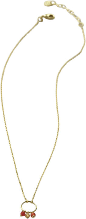 Sentiment Carnelian Citrine Necklace GP