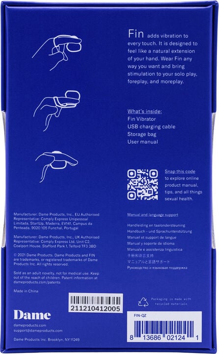 DAME - FIN FINGER VIBRATOR QUARTZ