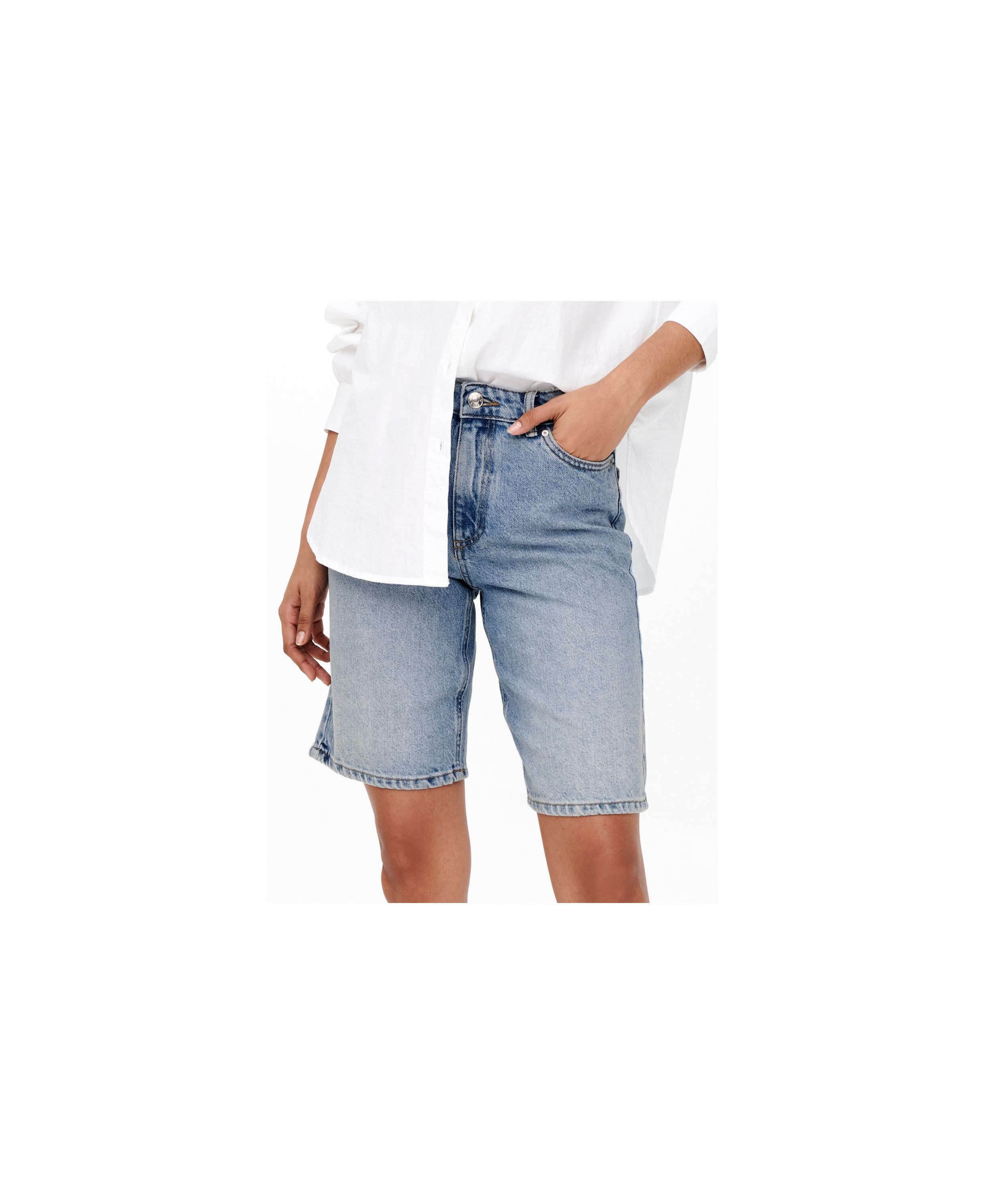 Onlsonny Hw Wide Dnm Shorts Noos