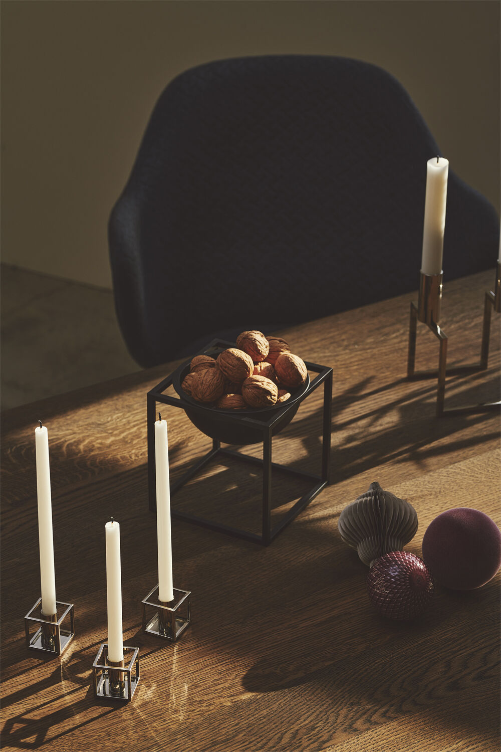 Kubus Candle Holder, Micro Nickel-P