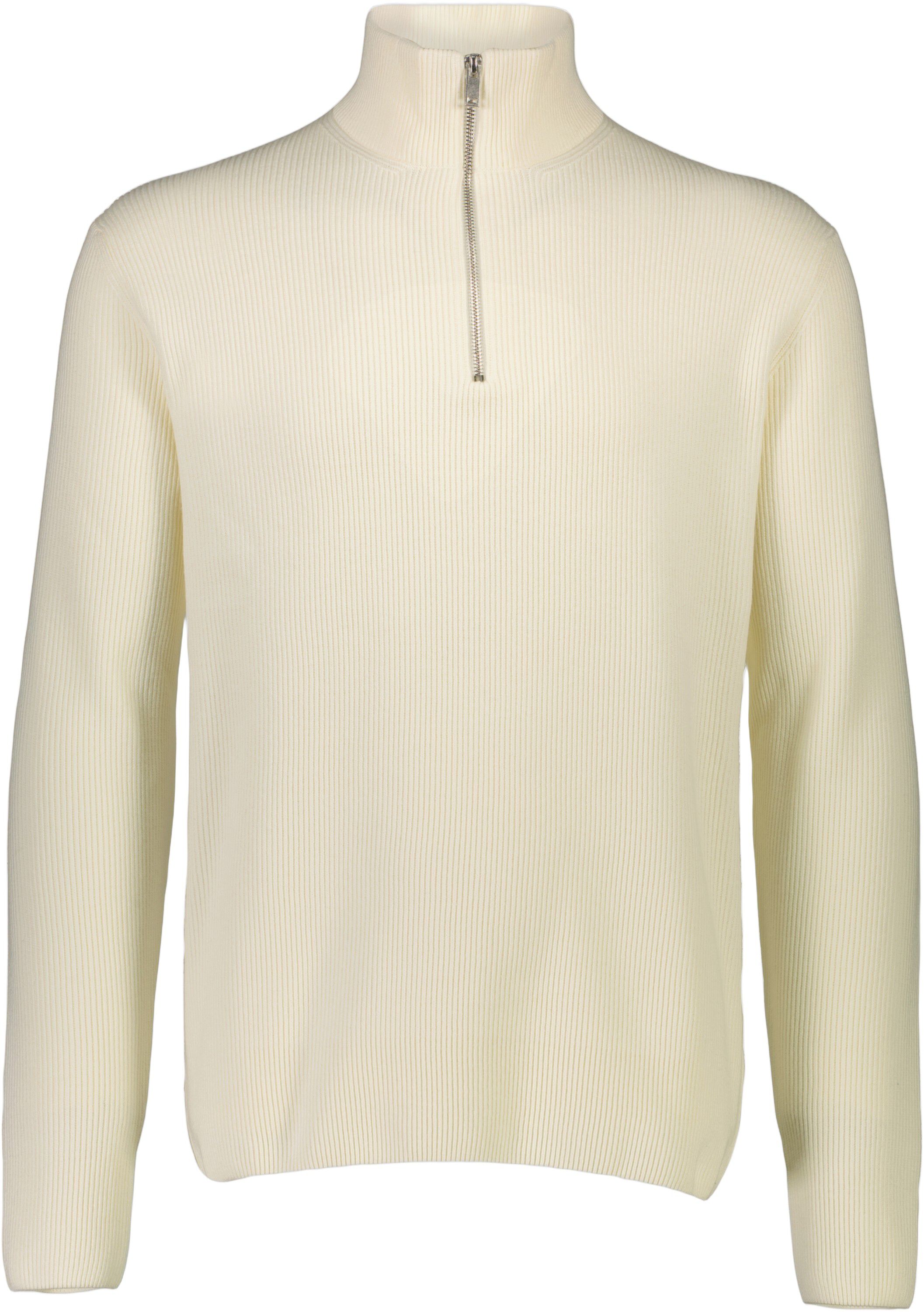 Half zip rib knit