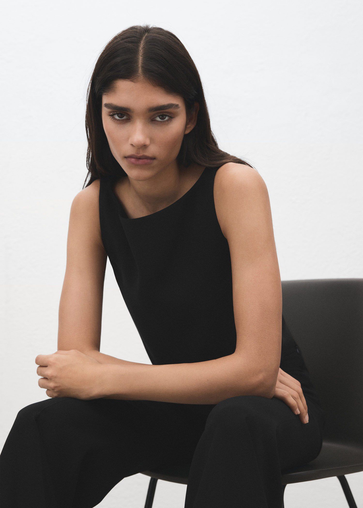 Cropped suit waistcoat