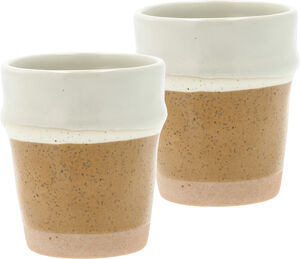 Espressokopp Evig 0,1 liter 2 st Amber/Creme Porslin