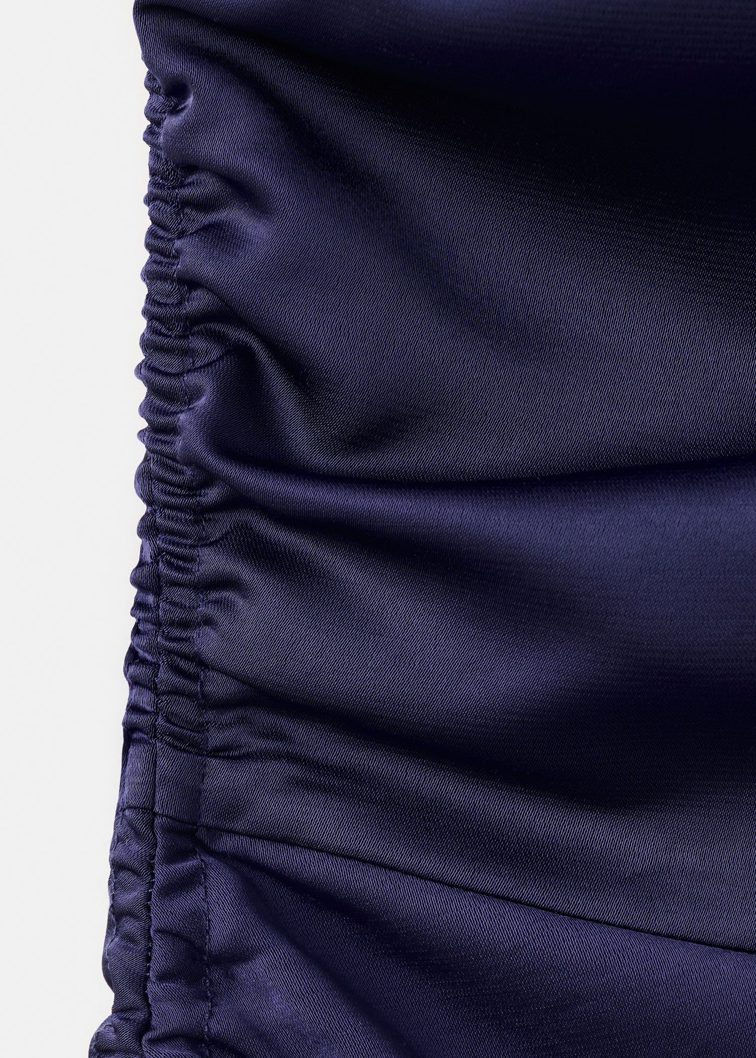 Asymmetrical dress with side gather