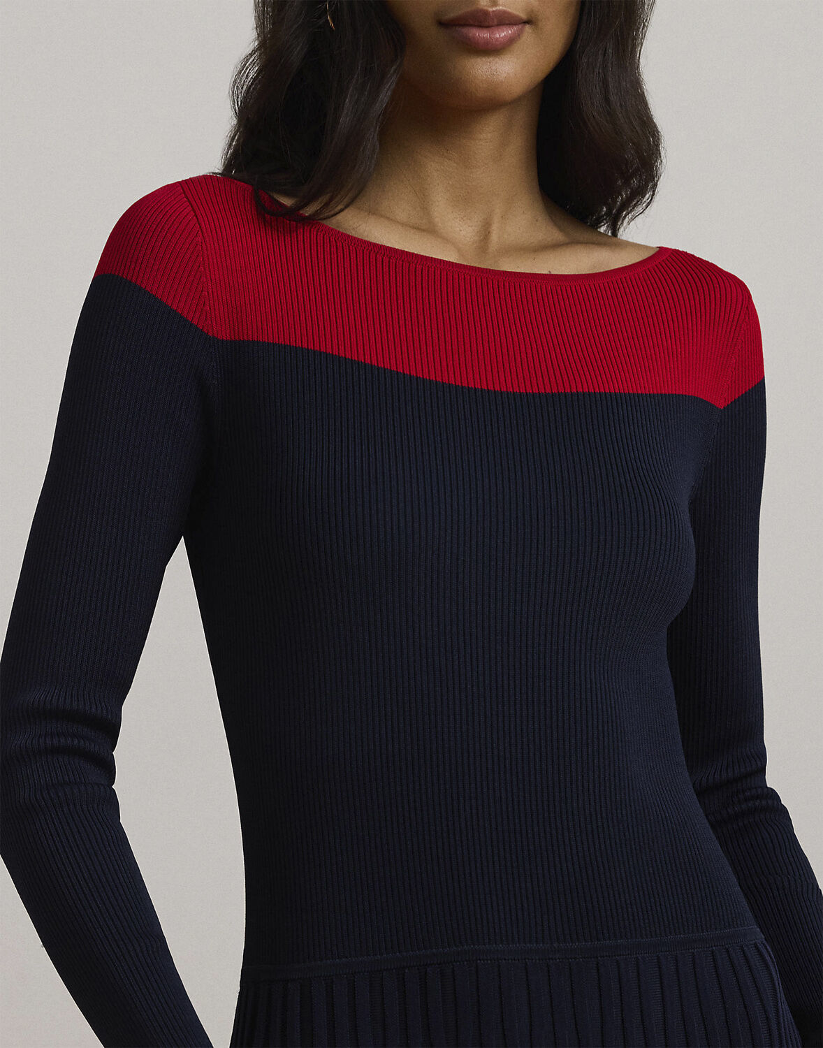 MATTE RAYON/NYLON-LS DRESS