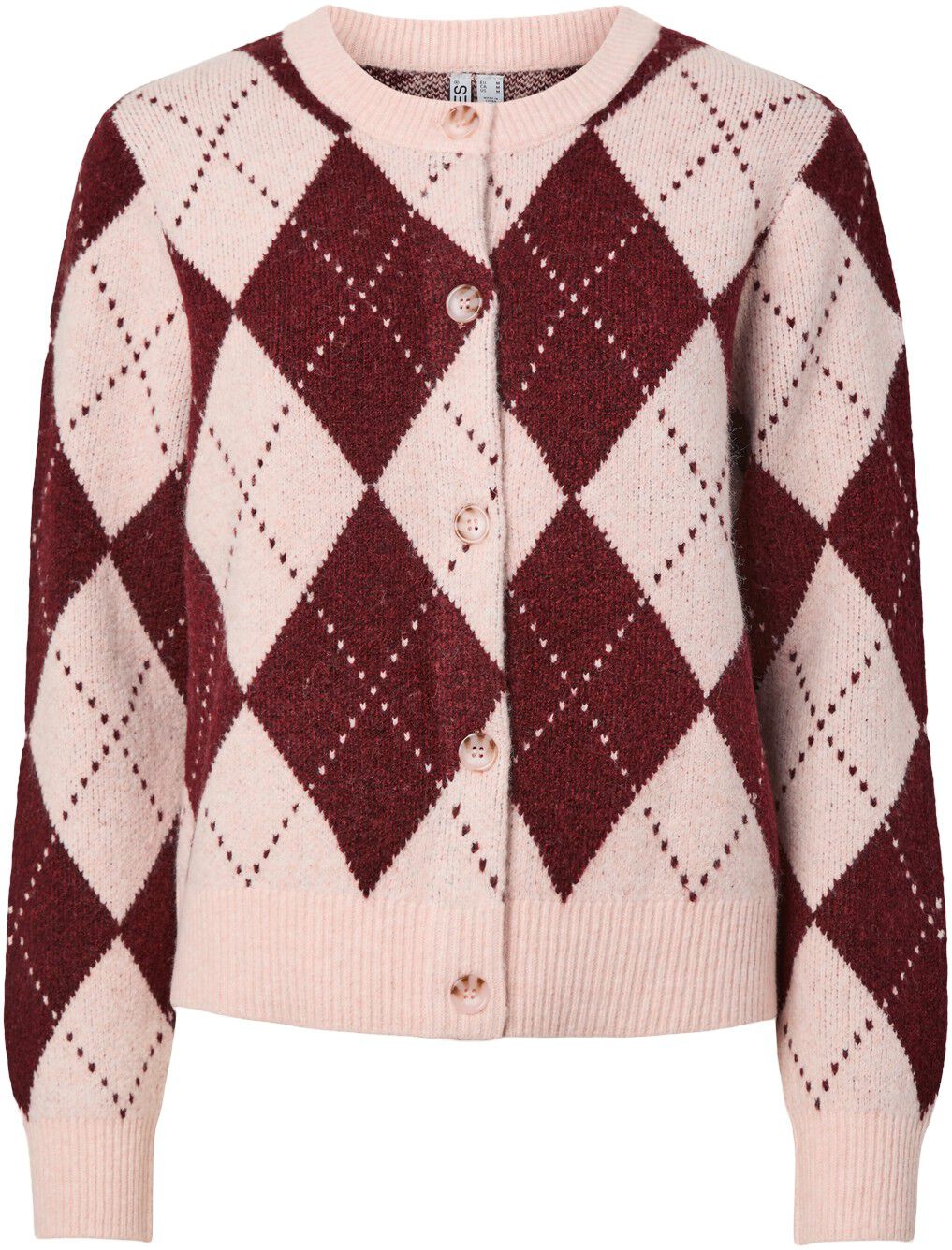 PCNYSA LS HARLEQUIN KNIT CARDIGAN D