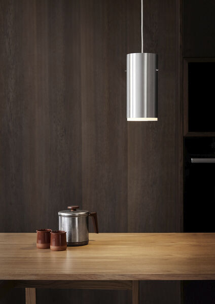 Tube Pendant, Brushed Aluminium, Large