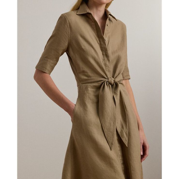 SOFT DRAPEY LINEN-DRESS