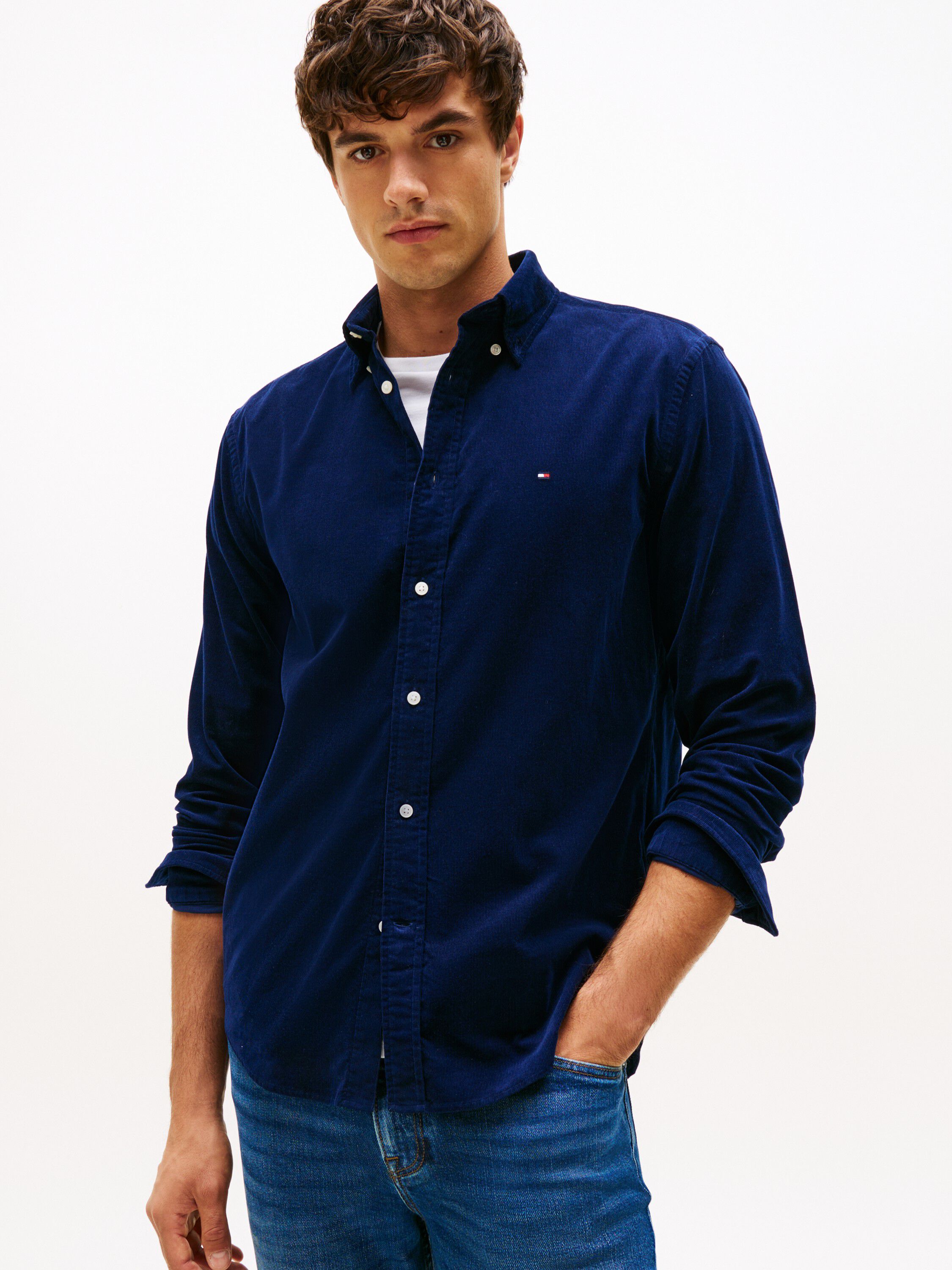 Regular Fit Fine Corduroy Shirt