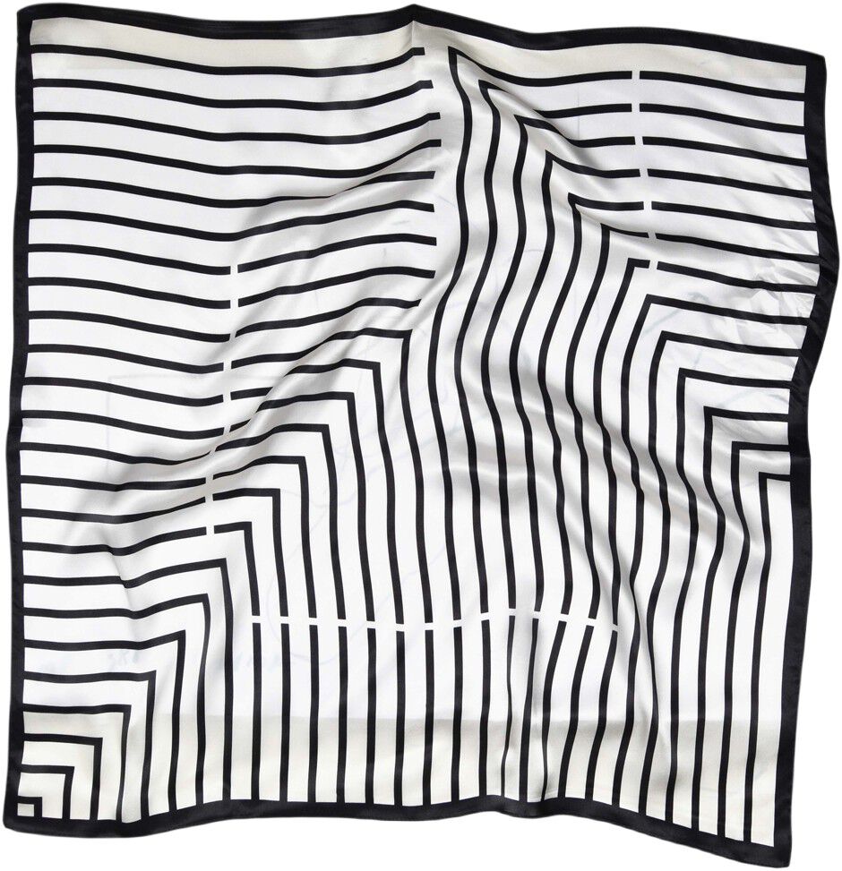 Lines silk scarf