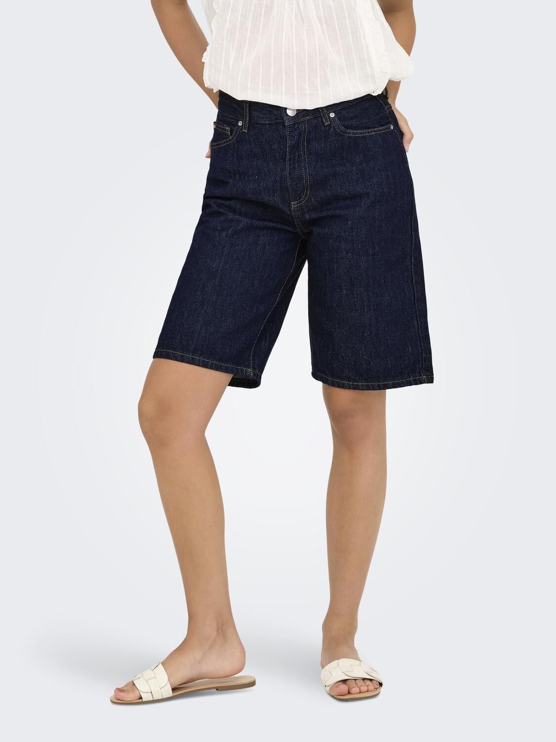 Onlsonny Hw Wide Dnm Shorts Noos