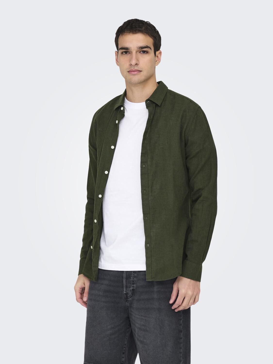 Onscaiden Life Ls Solid Linneblandning Noos