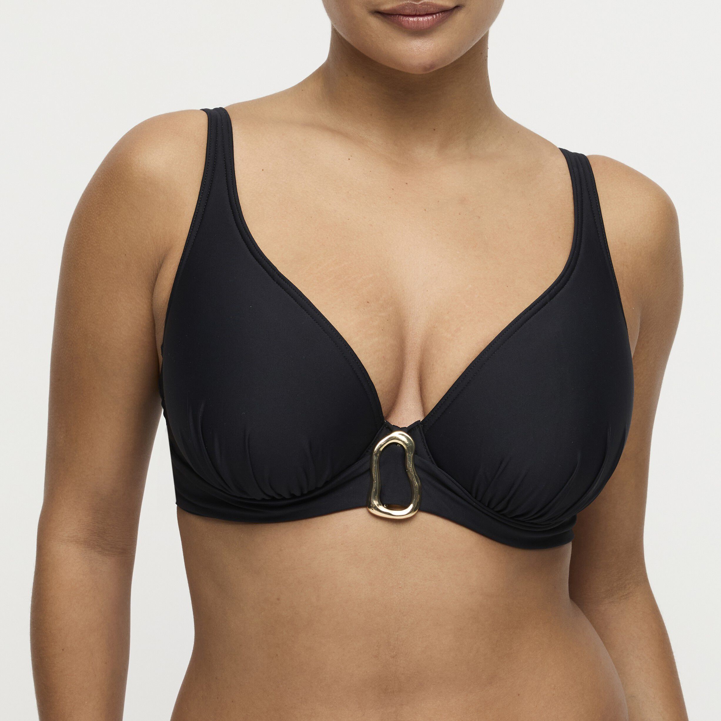 Uvita padded plunge bikini top