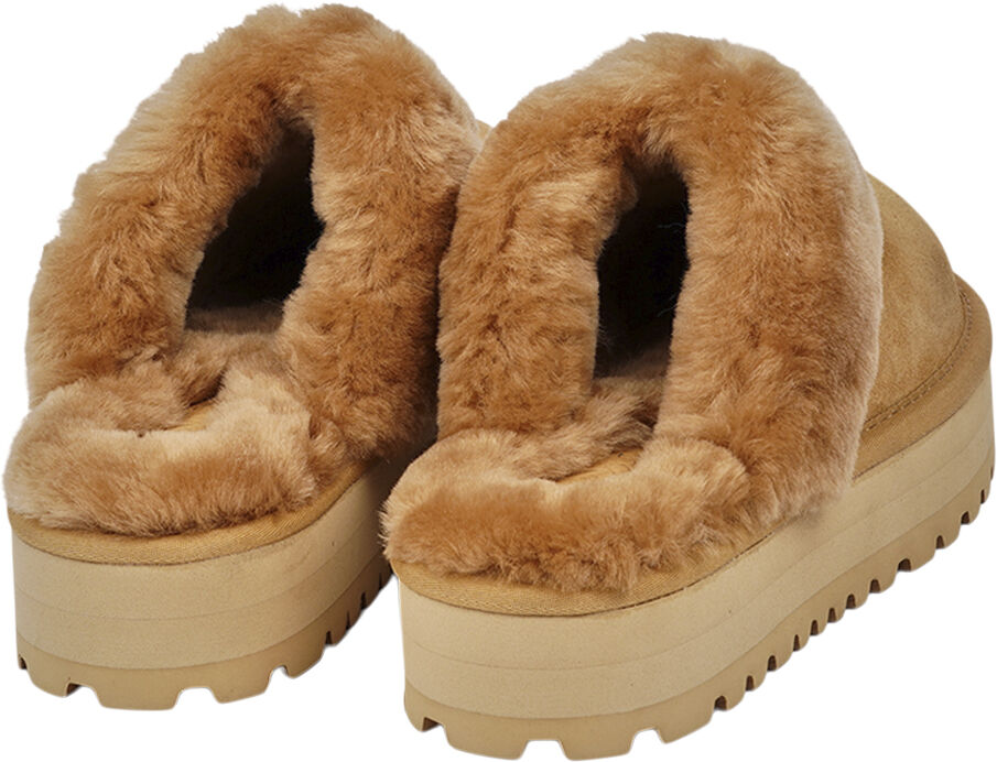 ROBSON - CALF SUEDE MULES WITH SHEARLING