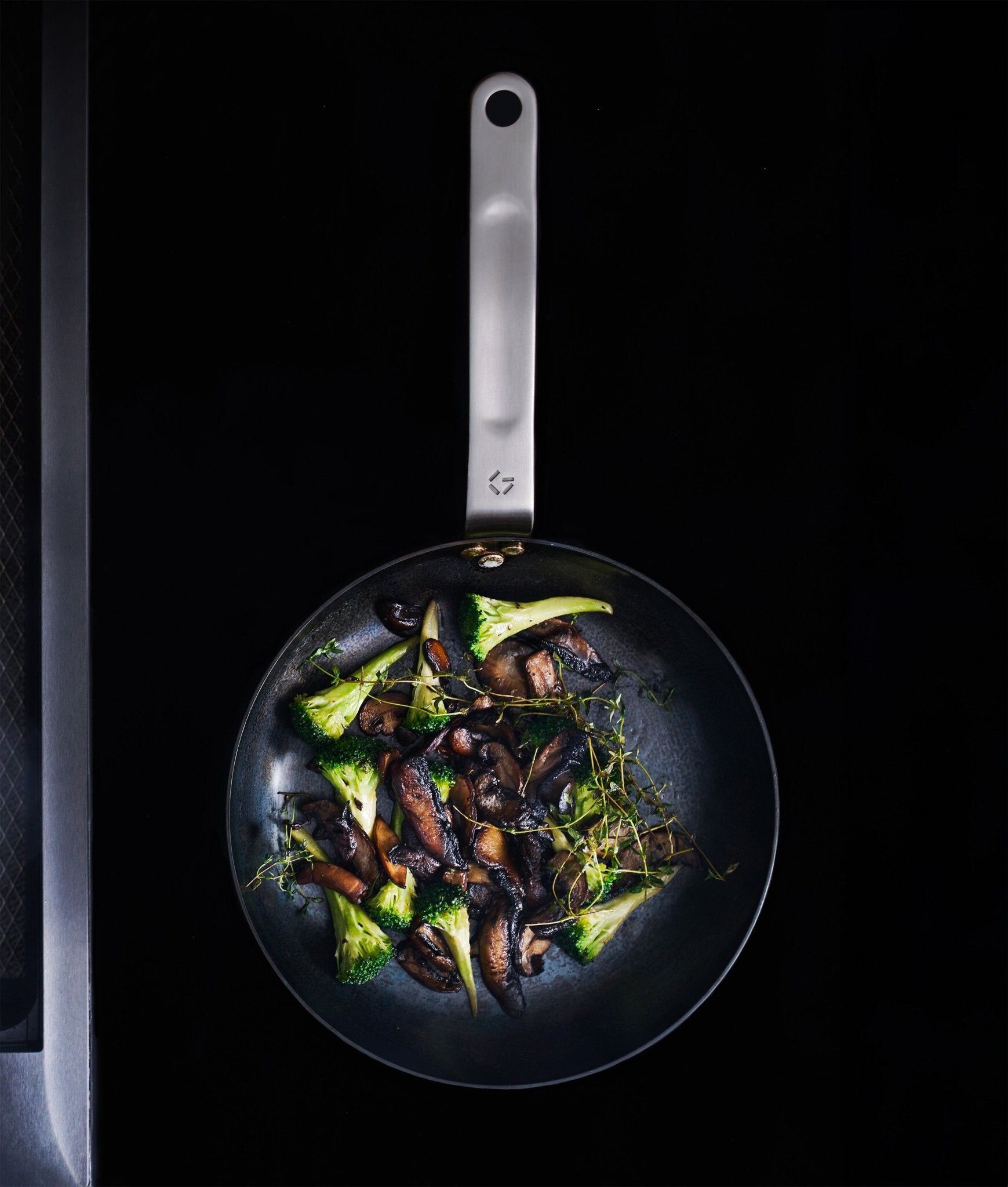 Stegepande - carbonst&aring;l - 24 cm