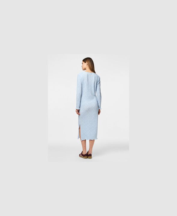 PCFLORA LS MIDI DRESS JRS BC