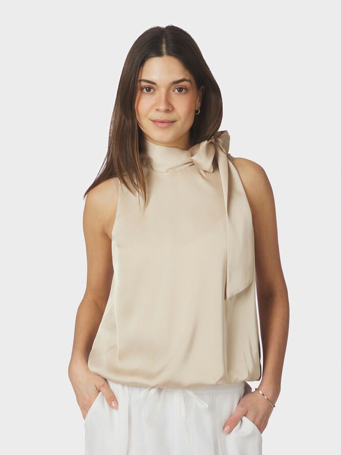Veda Drapy Satin Top