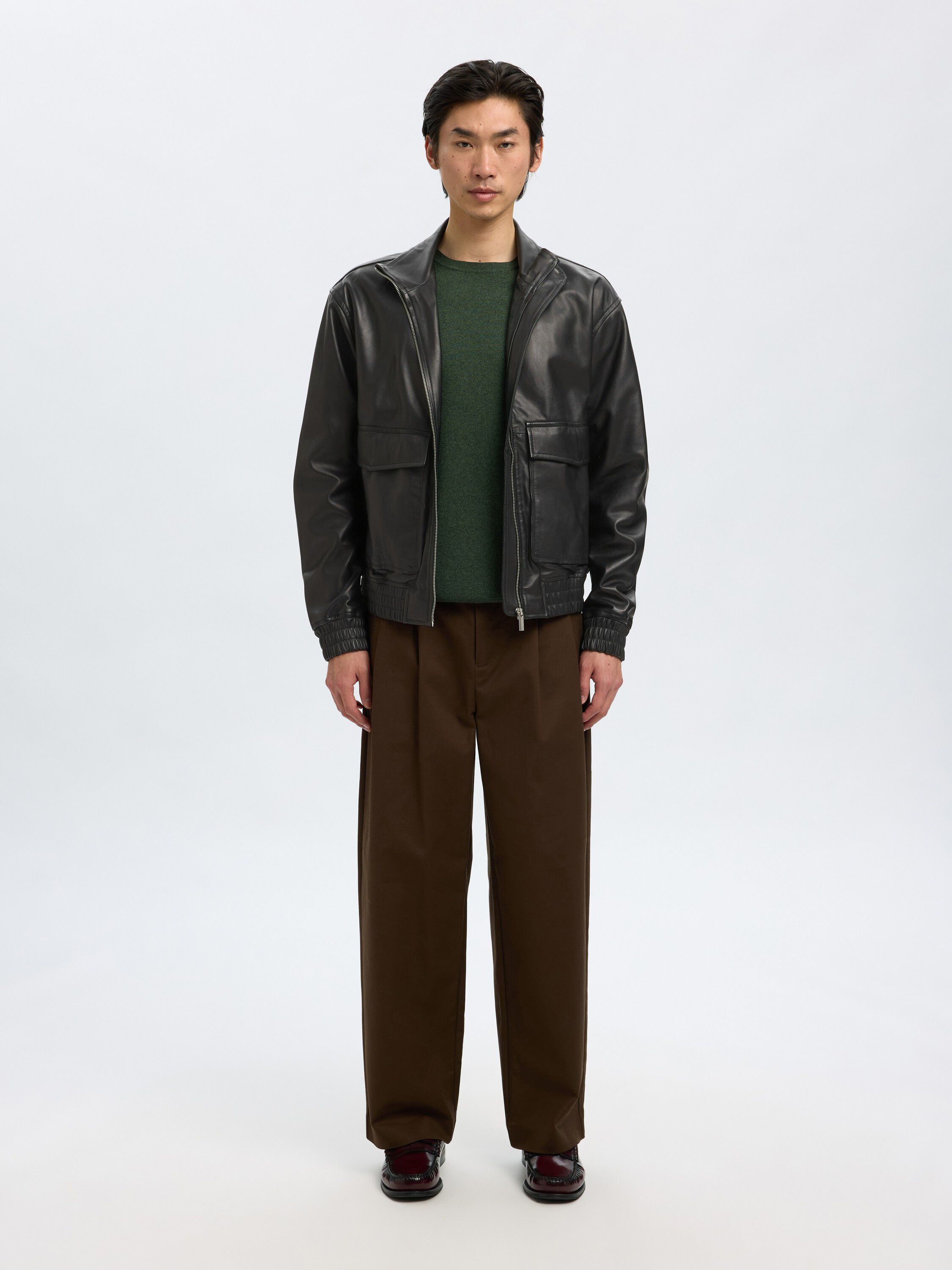 SLHJOSEF LEATHER BOMBER #3