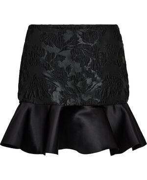 Satin Cloque Mini Skirt