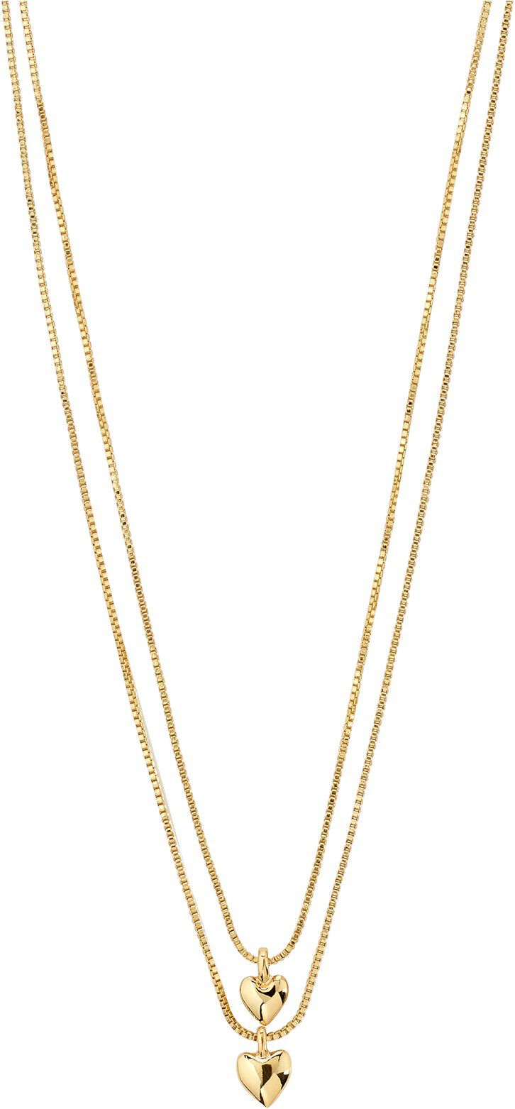 PENINA gift set, necklace & earstuds, gold-plated