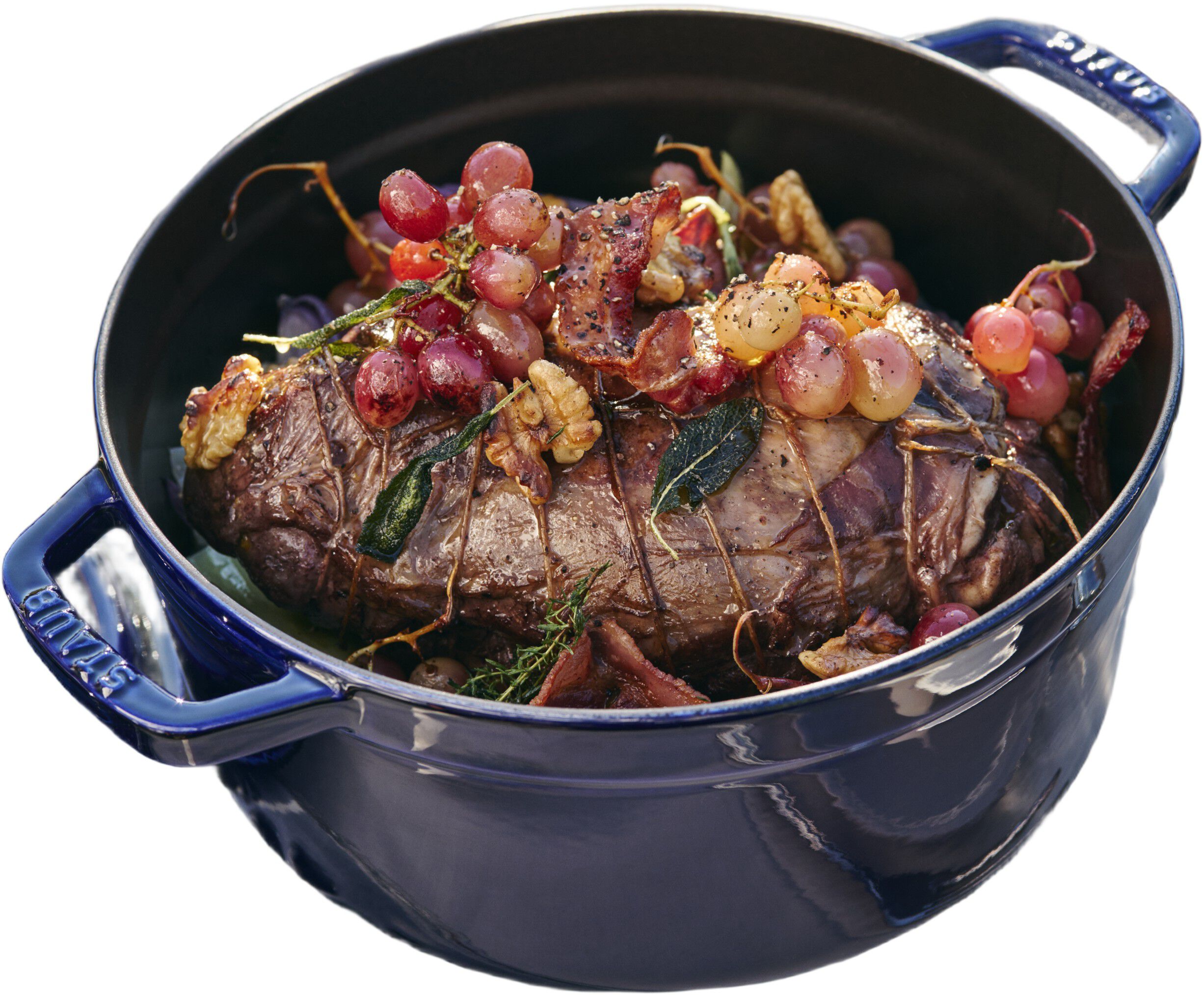 Gryta 26 M&ouml;rkblaa Rund Gjutj&auml;rn