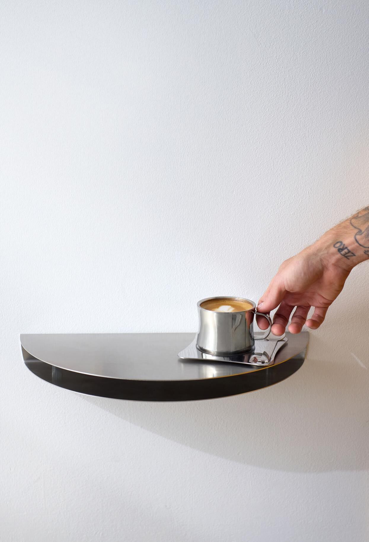 Half Moon Shelf, Stainless Steel, Small