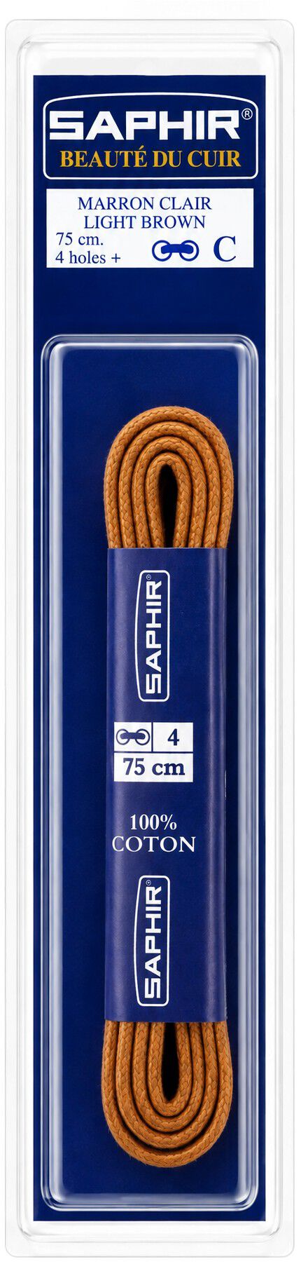 Saphir Waxed 4mm flat 75 cm